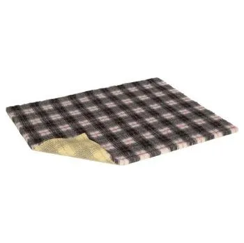 Pelíšek pro psa Vetbed podložka Original UK protiskluzová Krémovočerný tartan 150x100 cm