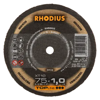 Řezný kotouč RHODIUS Extra tenký mini řezný kotouč XT10 MINI 75 x 1,0 x 6,00 TOPline