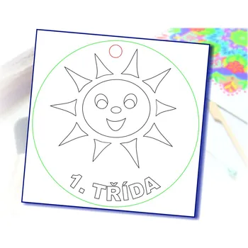 kreativní sada Radost v písku Sada medailí 5ks sluníčko - 1. třída