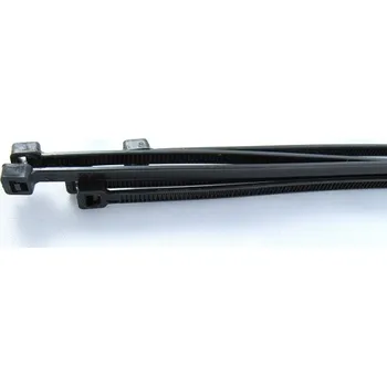 Stahovací páska Vázací páska 4,5x280 mm, odolná proti UV, PA, černá (100 ks)