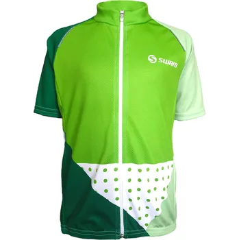 cyklistický dres SWAM Dětský cyklistický dres FUN zelená Velikost: 128