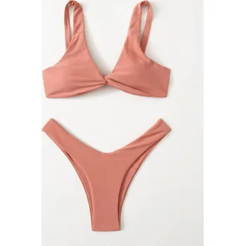 Dámské plavky Jednoduché plavky Velikost: XS, Barva (Varianta): Béžová