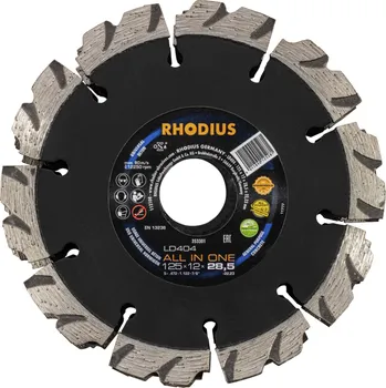 Řezný kotouč RHODIUS Diamantový řezný kotouč LD404 ALL IN ONE 125 x 12,0 x 28,5 x 22,23 TOPline