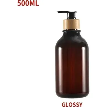 Dávkovač mýdla Dávkovač mýdla a šamponu pro koupelny s pumpičkou - Hnědá (lesklá) - 500 ml