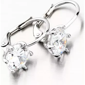 Náušnice Dámské náušnice bílé zlato 585 zirkon 10938B-NK-ZIR