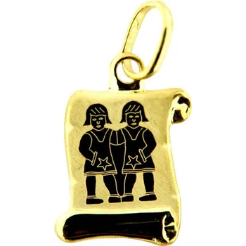 Přívěsek Zlatý přívěsek pergamen znamení zvěrokruhu 30.10.014 BLÍŽENCI-6, 0.4 g