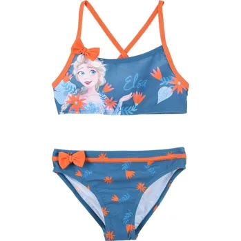 Dívčí plavky Modré dvoudílné Disney Frozen s mašličkami Velikost: 128