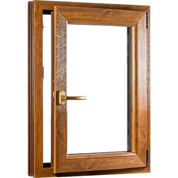 Okno SKLADOVÁ-OKNA.cz Jednokřídlé plastové okno REHAU Smartline+, otvíravo-sklopné pravé - 650 x 1000 mm Bílá dovnitř / Zlatý dub ven