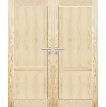 Interiérové dveře ArchoD Dvoukřídlé dřevěné dveře dýhované z borovice Akron
