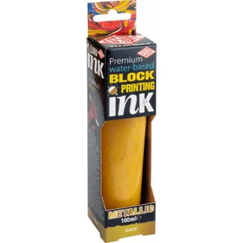 Speciální výtvarná barva Barva na linoryt - metalická zlatá - 100 ml