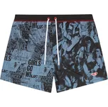 Pánské koupací kraťasy A09681 0LGAT 8NC černá/šedá - Diesel černá-šedá XL