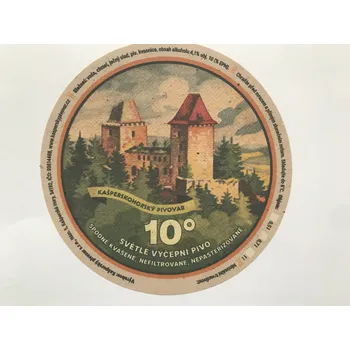 Samolepící etiketa Etiketa Kašperk 10° Retro