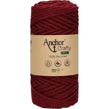 Příze Anchor Crafty fine 119 Burgundská (Příze na macrame Anchor Crafty fine 119 Burgundy)