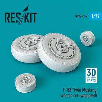 Plastikový model Reskit 1/72 F-82 'Twin Mustang' wheels set