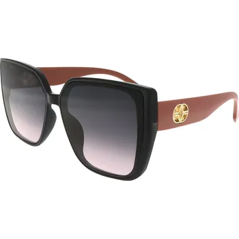 Sluneční brýle Dámské sluneční brýle, Cat Eye S3547, černé barvy - růžová barva koncovek obrub 9001557-43