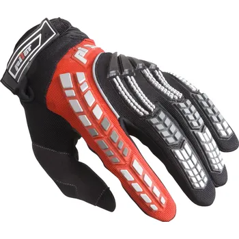 Moto rukavice Motokrosové rukavice na motorku Pilot black red Velikost: M