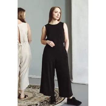 Dámský overall Overal Back Linen Black - S