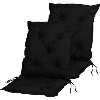 Podsedák 2x venkovní polstr na nízkou židli / křeslo, antracitově šedý, 104x52 cm