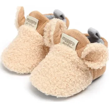 Capáčky Bavlněné botičky pro batolata, novorozenecké capáčky, béžové