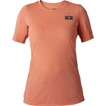 cyklistický dres Dámský cyklistický dres Fox Womens Ranger Drirelease SS Jersey Fract Salmon - XL