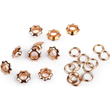 Průchodky s podložkou vnitřní Ø5 mm / vnější Ø11 mm květ, barva 2 růžové zlato