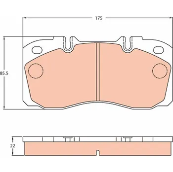 Brzdová destička Sada brzdových destiček, kotoučová brzda TRW GDB5068