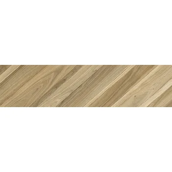 Stavební materiál Wood Chevron B Matt Rect - dlaždice rektifikovaná 22,1x89 hnědá OP989-003-1