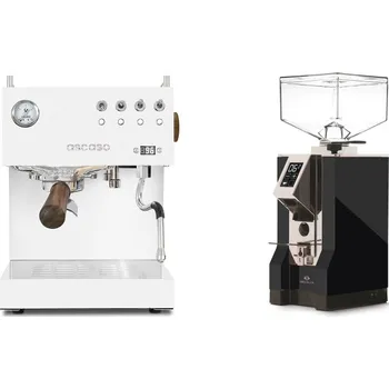 Kávovar Ascaso Steel DUO PID, White&Wood + Eureka Mignon Specialita, CR…