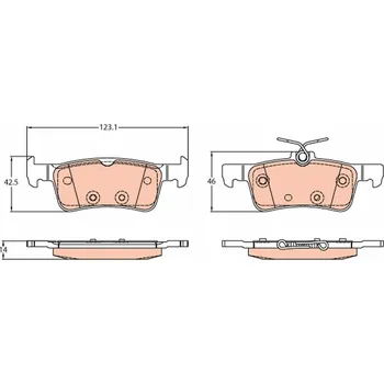 Brzdová destička Sada brzdových destiček, kotoučová brzda TRW GDB2194