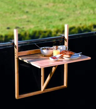 Zahradní stůl Kesper Balkonový závěsný stolek 64 x 44 x 72 cm bambus