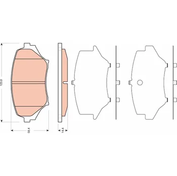 Brzdová destička Sada brzdových destiček, kotoučová brzda TRW GDB3401