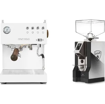 Kávovar Ascaso Steel DUO PID, White&Wood + Eureka Mignon Specialita, NX…