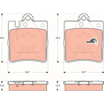 Brzdová destička Sada brzdových destiček, kotoučová brzda TRW GDB1421