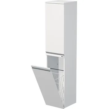 Koupelnový nábytek Brave - skříňka vysoká levá 162x35 cm, 2 dveře, koš, závěsná BR SV 35 2D L K