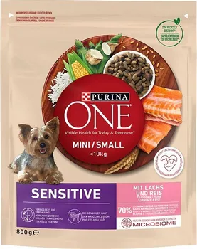 Krmivo pro psa Purina One Dog Adult Mini/Small Sensitive Salmon 800 g