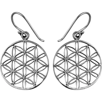 Náušnice Stříbrné náušnice Ag 3,6 g květ života