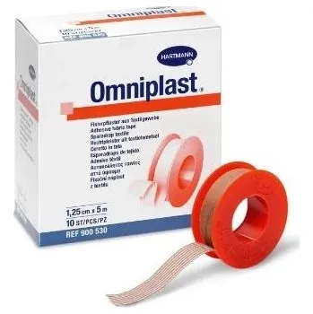 Náplast Omniplast - fixační náplast 1,25 cm/5m,10ks v bal. - ID: 811