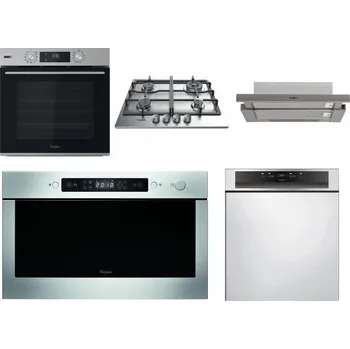 Set domácích spotřebičů WHIRLPOOL OMSK58HU1SX + WHIRLPOOL TKRL 661 IX EU + WHIRLPOOL AKR 5390/1 IX + WHIRLPOOL AMW 439 IX + WHIRLPOOL WBC 3C34 PF X