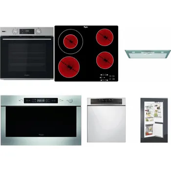 Set domácích spotřebičů WHIRLPOOL OMSK58HU1SX + WHIRLPOOL AKT 8130/NE + WHIRLPOOL AKR 650/1 IX + WHIRLPOOL AMW 439 IX + WHIRLPOOL WBC 3C34 PF X + WHIRLPOOL ART 65031