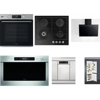Set domácích spotřebičů WHIRLPOOL OMSK58HU1SX + WHIRLPOOL GOFL 629/NB + WHIRLPOOL AKR 62F LT K + WHIRLPOOL AMW 439 IX + WHIRLPOOL WSBO 3O34 PF X + WHIRLPOOL ART 66112