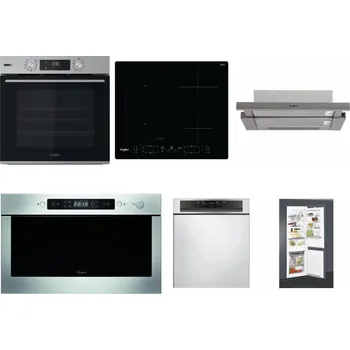 Set domácích spotřebičů WHIRLPOOL OMSK58HU1SX + WHIRLPOOL WL B8160 NE + WHIRLPOOL AKR 5390/1 IX + WHIRLPOOL AMW 439 IX + WHIRLPOOL WBC 3C34 PF X + WHIRLPOOL ART 65031