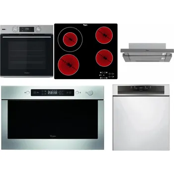 Set domácích spotřebičů WHIRLPOOL OMSK58HU1SX + WHIRLPOOL AKT 8130/NE + WHIRLPOOL AKR 749/1 IX + WHIRLPOOL AMW 439 IX + WHIRLPOOL WBC 3C34 PF X