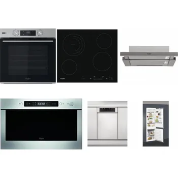 Set domácích spotřebičů WHIRLPOOL OMSK58HU1SX + WHIRLPOOL AKT 8900 BA + WHIRLPOOL AKR 5390/1 IX + WHIRLPOOL AMW 439 IX + WHIRLPOOL WSBO 3O34 PF X + WHIRLPOOL ART 66112