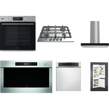 Set domácích spotřebičů WHIRLPOOL OMSK58HU1SX + WHIRLPOOL TKRL 661 IX EU + WHIRLPOOL WHBS 62F LT K + WHIRLPOOL AMW 439 IX + WHIRLPOOL WBC 3C34 PF X + WHIRLPOOL ART 65031