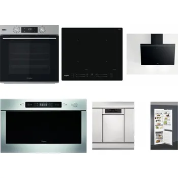 Set domácích spotřebičů WHIRLPOOL OMSK58HU1SX + WHIRLPOOL WL S7260 NE + WHIRLPOOL AKR 62F LT K + WHIRLPOOL AMW 439 IX + WHIRLPOOL WSBO 3O34 PF X + WHIRLPOOL ART 66112