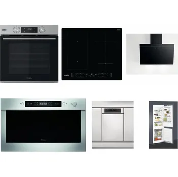Set domácích spotřebičů WHIRLPOOL OMSK58HU1SX + WHIRLPOOL WL B8160 NE + WHIRLPOOL AKR 62F LT K + WHIRLPOOL AMW 439 IX + WHIRLPOOL WSBO 3O34 PF X + WHIRLPOOL ART 65031