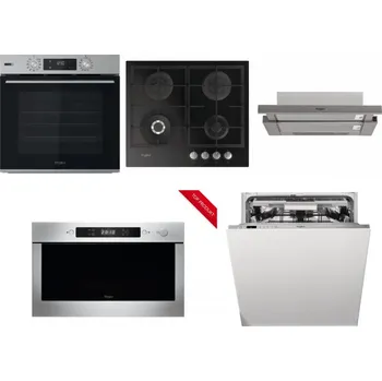 Set domácích spotřebičů WHIRLPOOL OMSK58HU1SX + WHIRLPOOL GOFL 629/NB + WHIRLPOOL AKR 5390/1 IX + WHIRLPOOL AMW 423/IX + WHIRLPOOL WIO 3O540 PELG