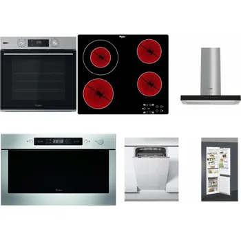 Set domácích spotřebičů WHIRLPOOL OMSK58HU1SX + WHIRLPOOL AKT 8130/NE + WHIRLPOOL WHBS 62F LT K + WHIRLPOOL AMW 439 IX + WHIRLPOOL WSIC 3M27 C + WHIRLPOOL ART 66112