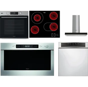 Set domácích spotřebičů WHIRLPOOL OMSK58HU1SX + WHIRLPOOL AKT 8190/BA + WHIRLPOOL WHBS 62F LT K + WHIRLPOOL AMW 439 IX + WHIRLPOOL WBC 3C34 PF X