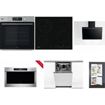 Set domácích spotřebičů WHIRLPOOL OMSK58HU1SX + WHIRLPOOL AKT 8900 BA + WHIRLPOOL AKR 62F LT K + WHIRLPOOL AMW 423/IX + WHIRLPOOL WSIO 3O34 PFE X + WHIRLPOOL ART 65031